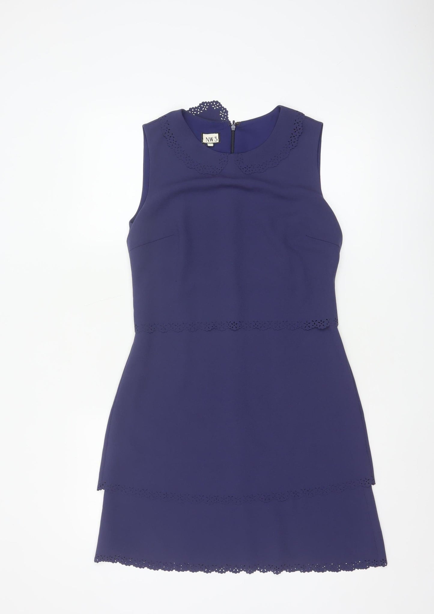 NW3 Women's Blue Sleeveless Short Shift Dress Size 8