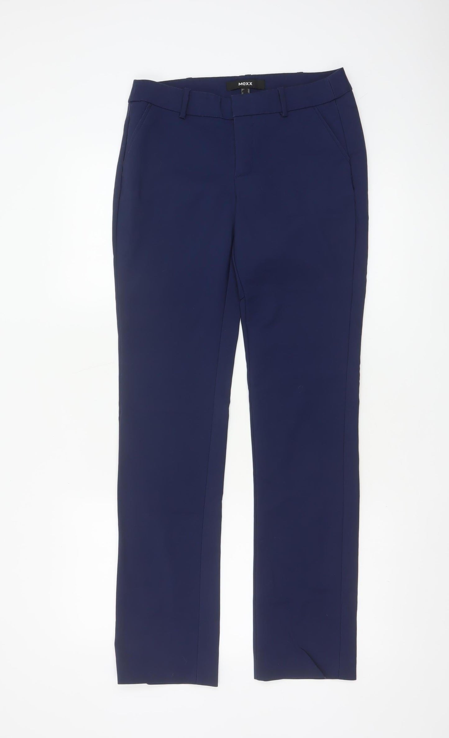 Mexx Women's Blue Slim Fit Chino Trousers Size 8 Regular