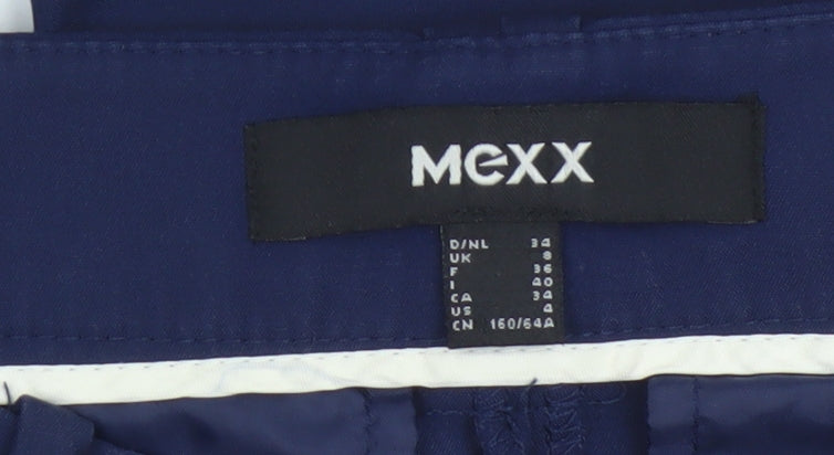 Mexx Women's Blue Slim Fit Chino Trousers Size 8 Regular