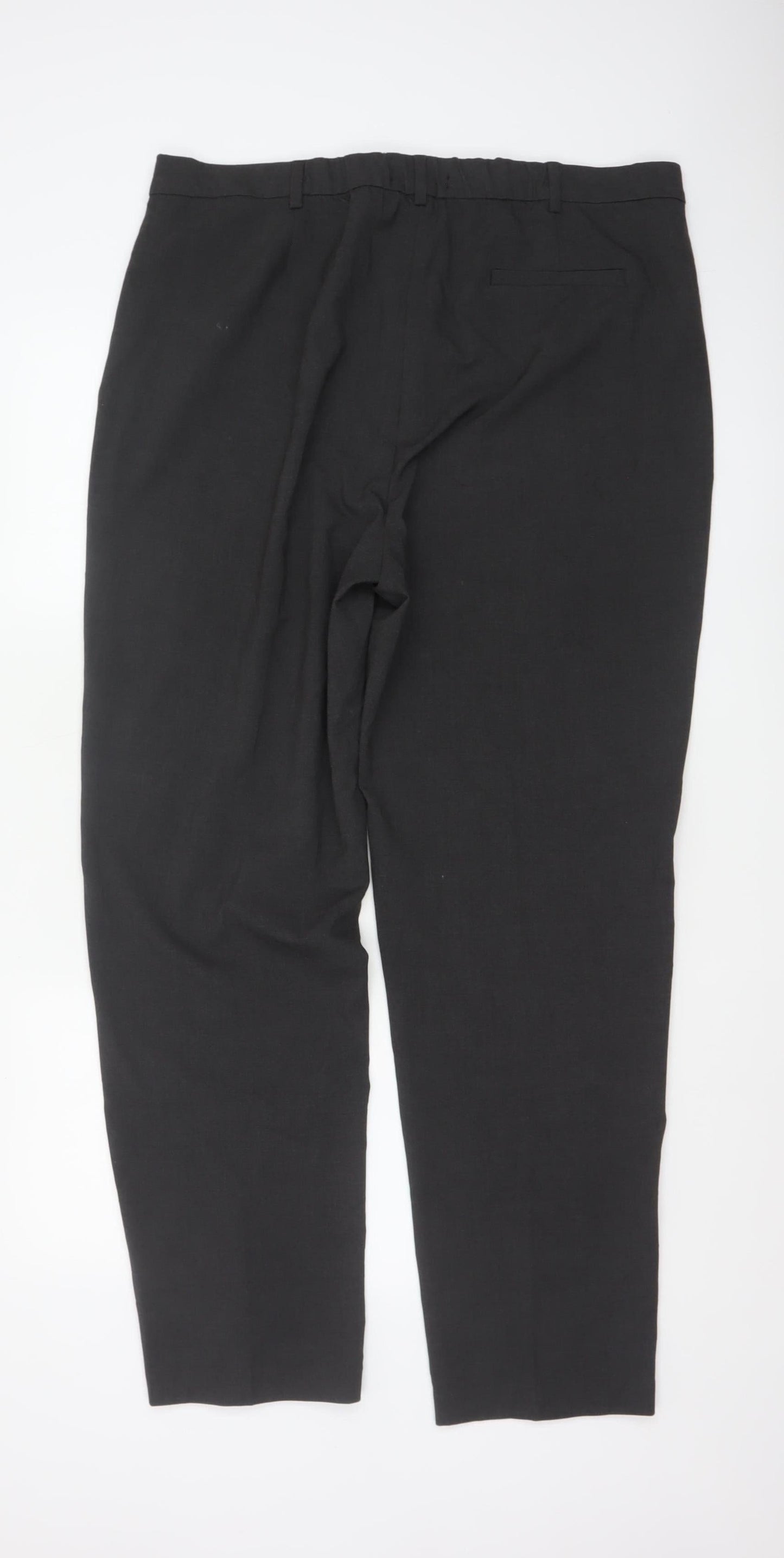 Marks and Spencer Womens Black Size 18 Regular Straight Trousers