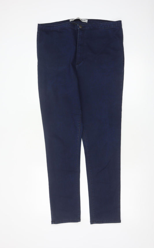 Denim Co. Women's Blue Mid Rise Skinny Stretch Jeans Size 18