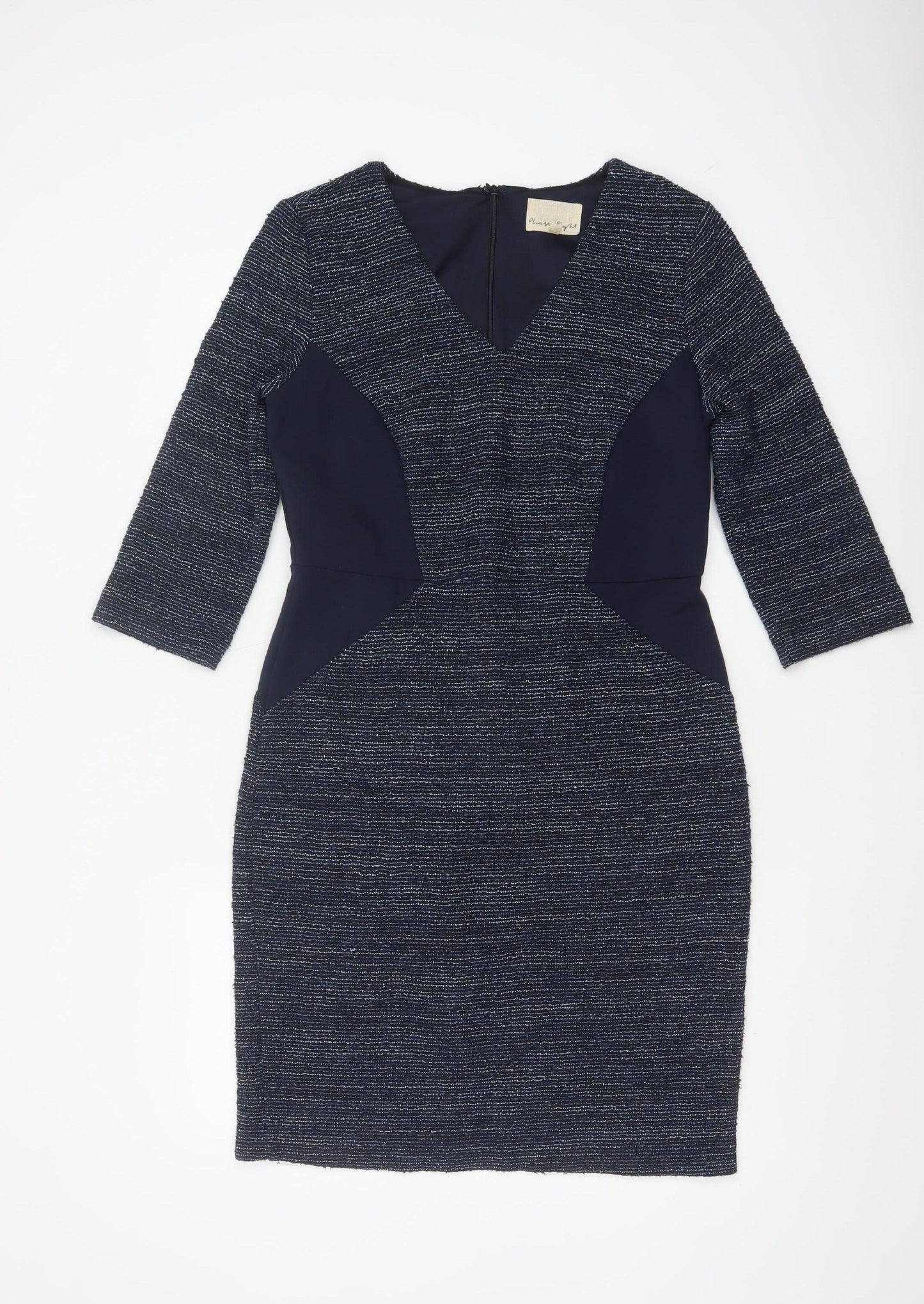 Phase Eight Women's Blue Knee Length Bodycon Dress Size 12
