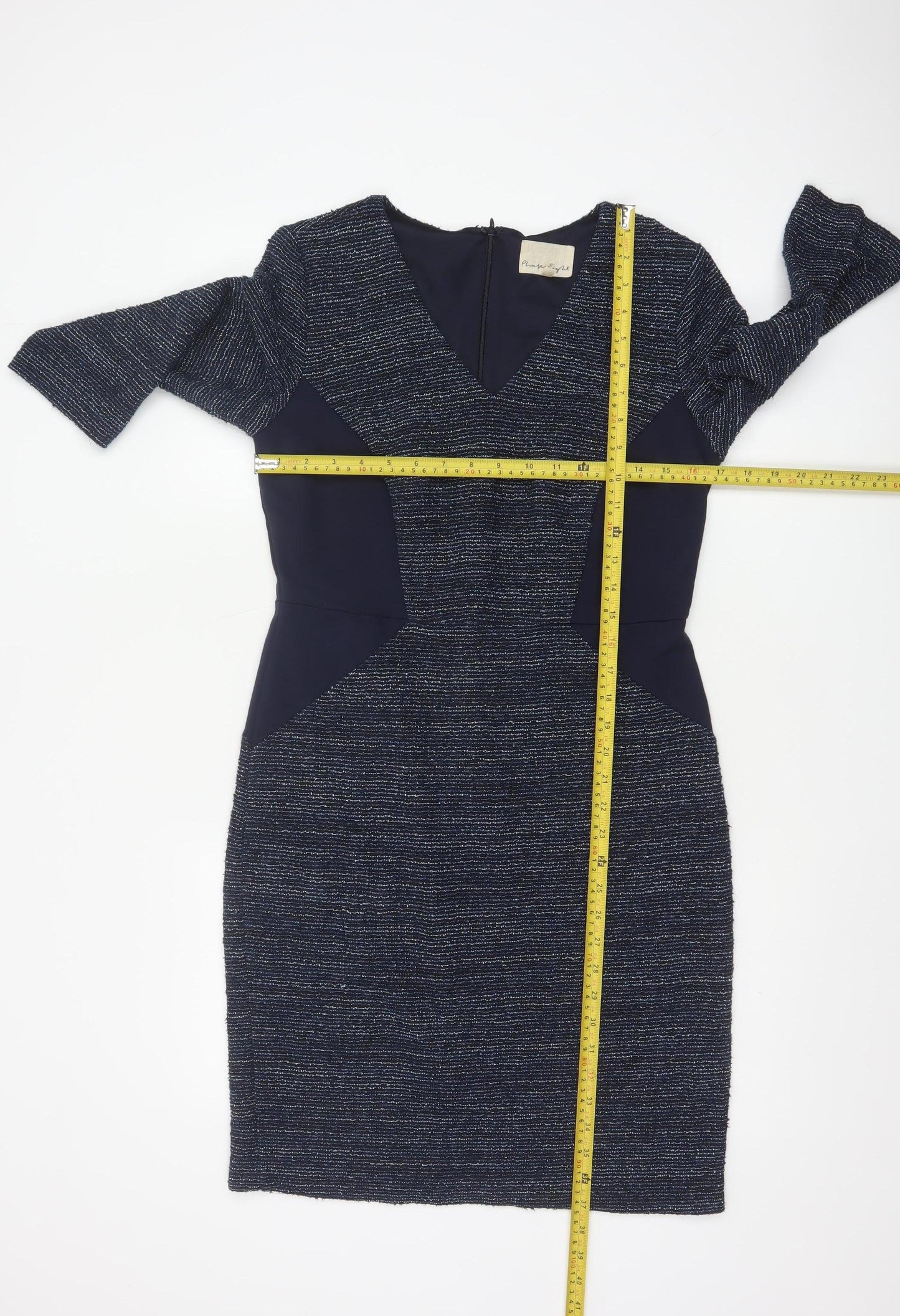 Phase Eight Women's Blue Knee Length Bodycon Dress Size 12