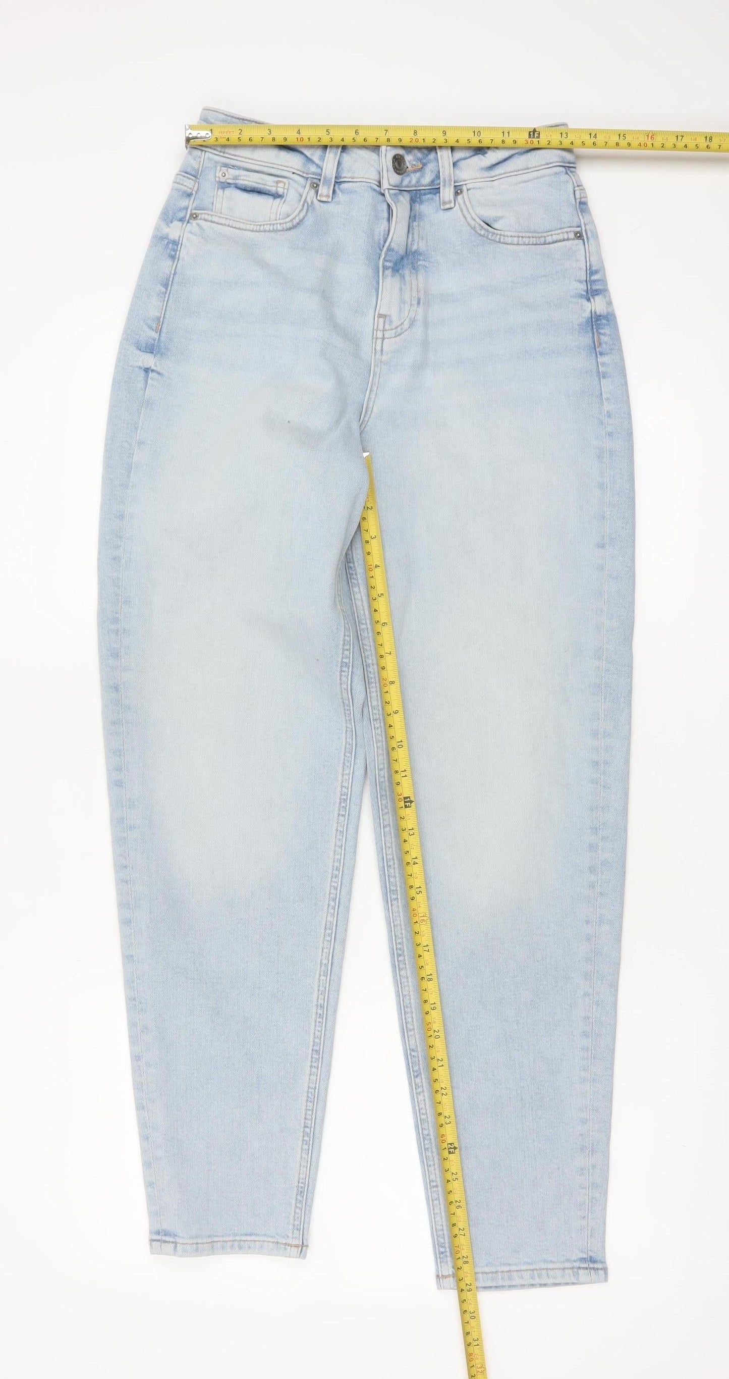 Marks and Spencer Women Blue Mom Jeans Size 10 Tall High Rise