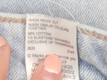 Marks and Spencer Women Blue Mom Jeans Size 10 Tall High Rise