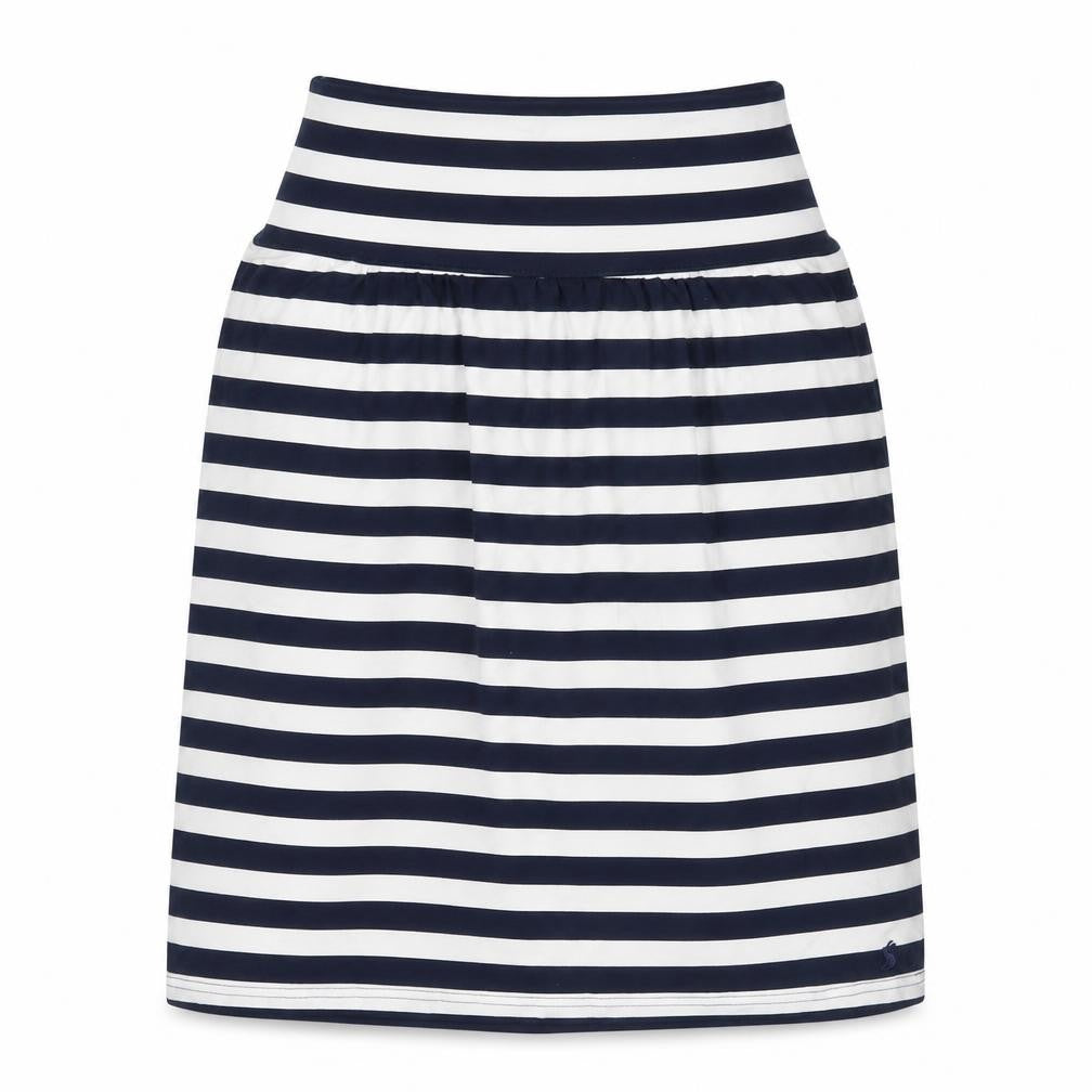 Joules Women’s Blue White Striped A-Line Jersey Skirt Size 8