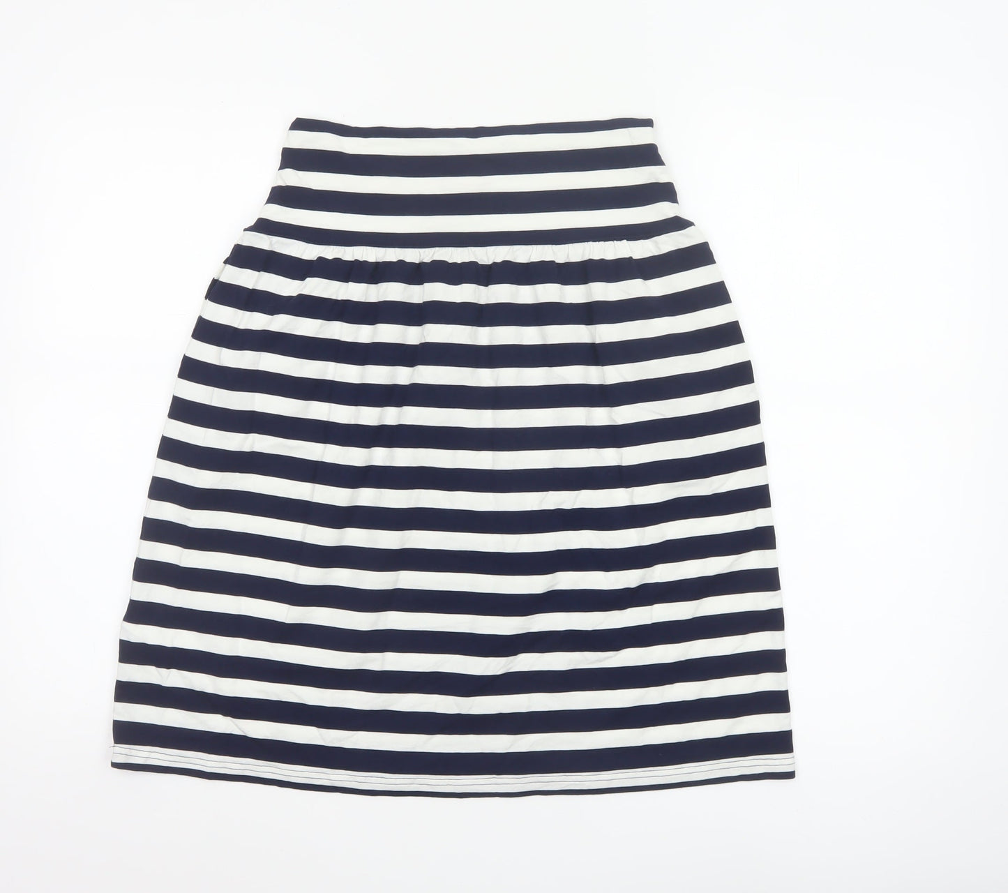 Joules Women’s Blue White Striped A-Line Jersey Skirt Size 8
