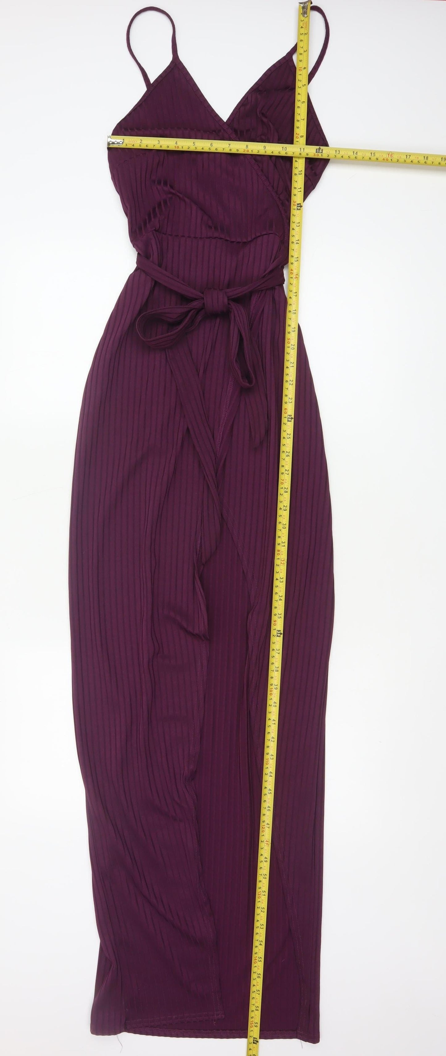 PrettyLittleThing Women's Purple Wrap Maxi Dress Size 10