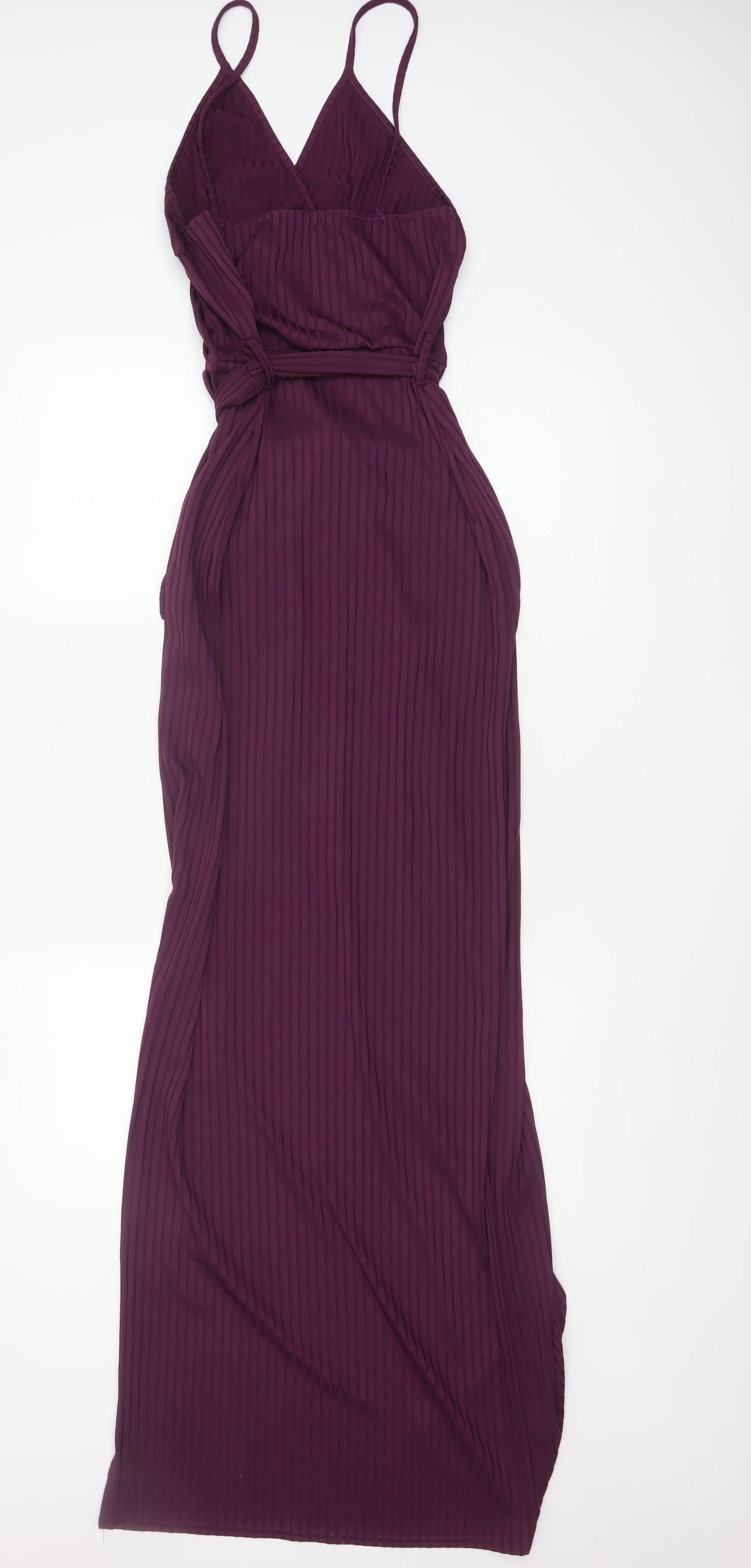 PrettyLittleThing Women's Purple Wrap Maxi Dress Size 10