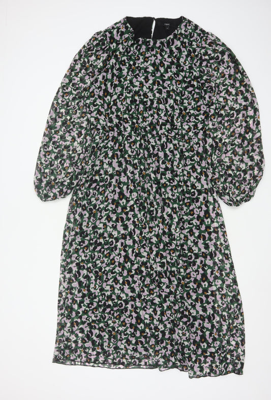 Next Women’s Multicoloured Animal Print Midi A-Line Dress Size 14