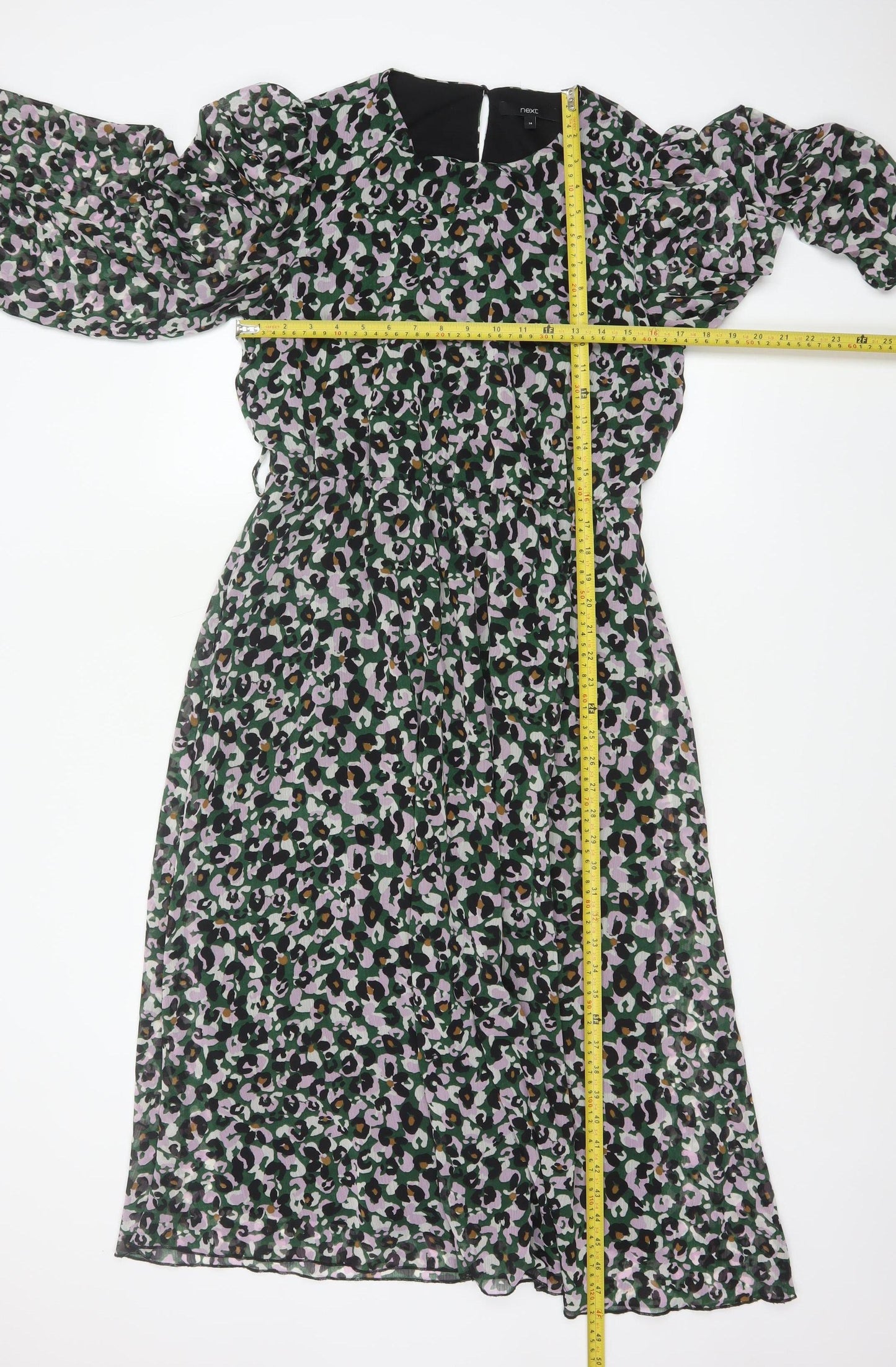 Next Women’s Multicoloured Animal Print Midi A-Line Dress Size 14