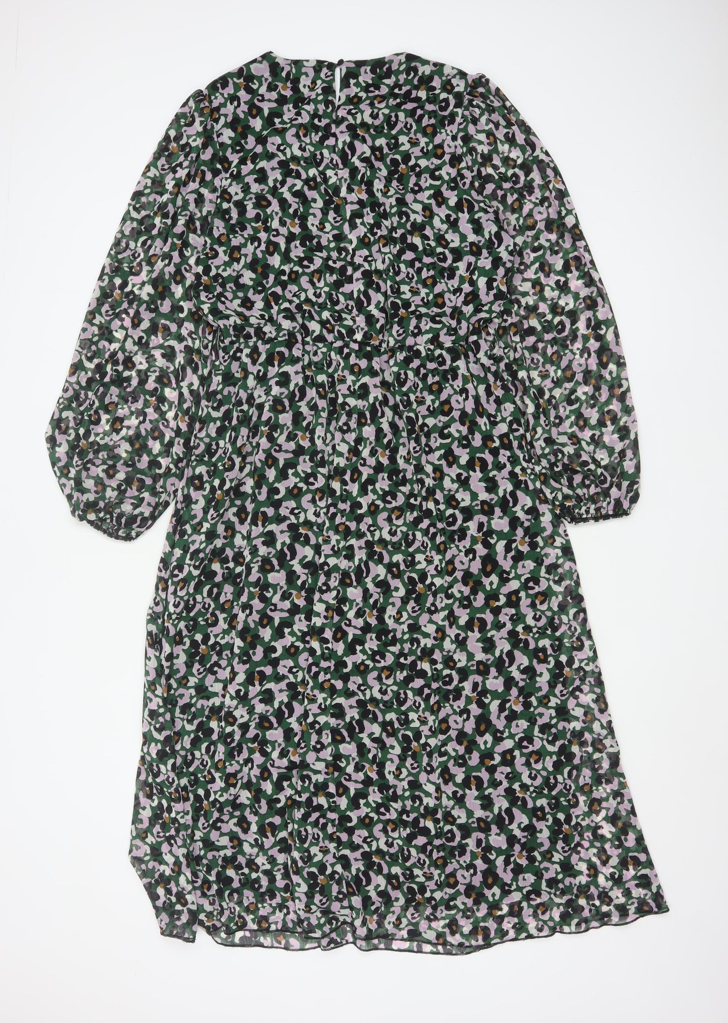 Next Women’s Multicoloured Animal Print Midi A-Line Dress Size 14