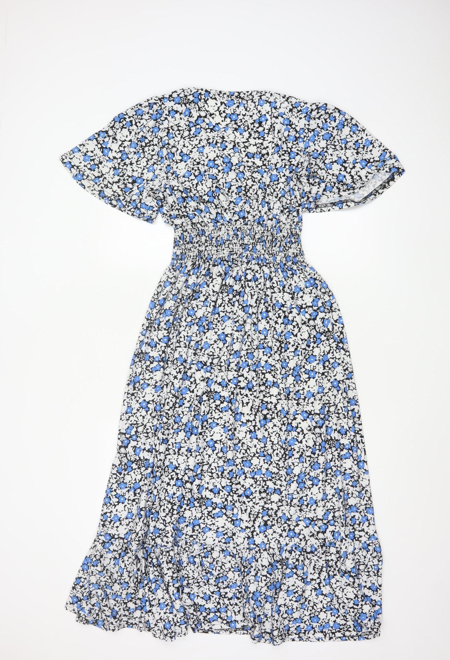 Blue Vanilla Women’s Blue Floral Midi A-Line Dress S