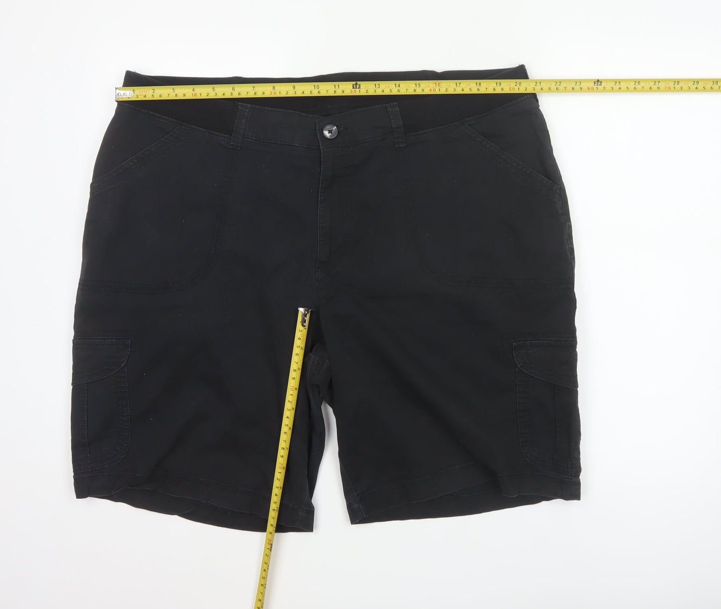 Lee Mens Black Cargo Shorts M Relaxed Fit Cotton Stretch