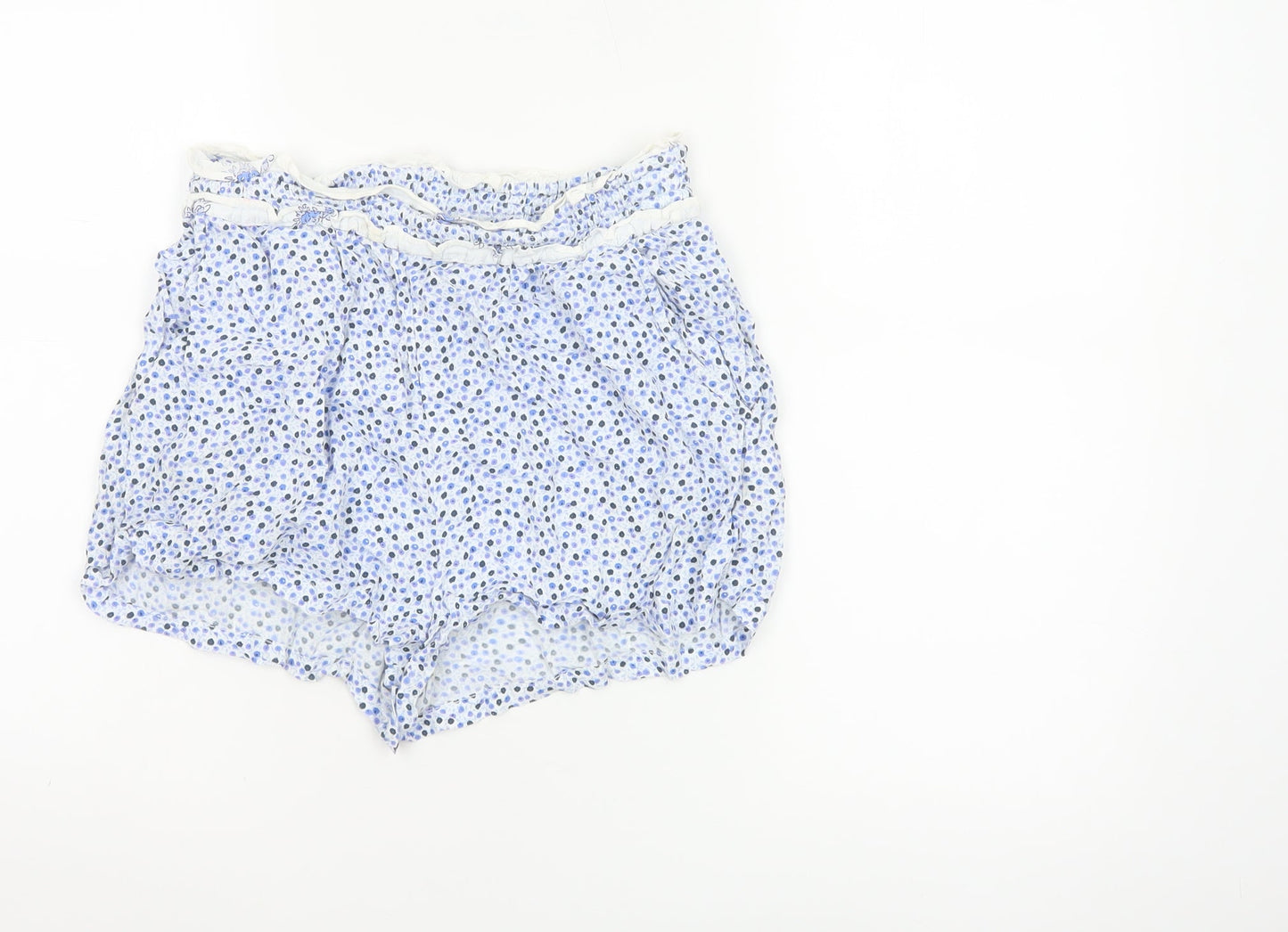 Jack Wills Women Blue Floral Viscose Casual Shorts UK 8