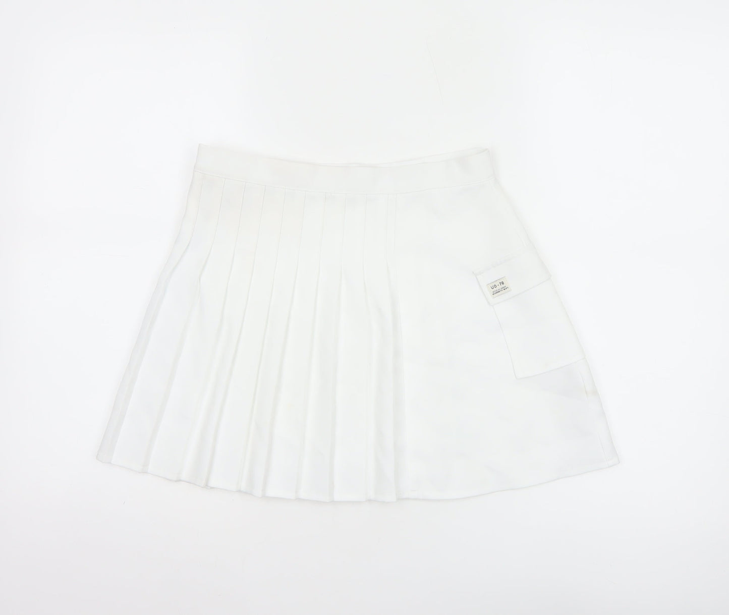 Urban Outfitters Women's White Pleated Short Skirt Size S