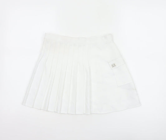 Urban Outfitters Women's White Pleated Short Skirt Size S