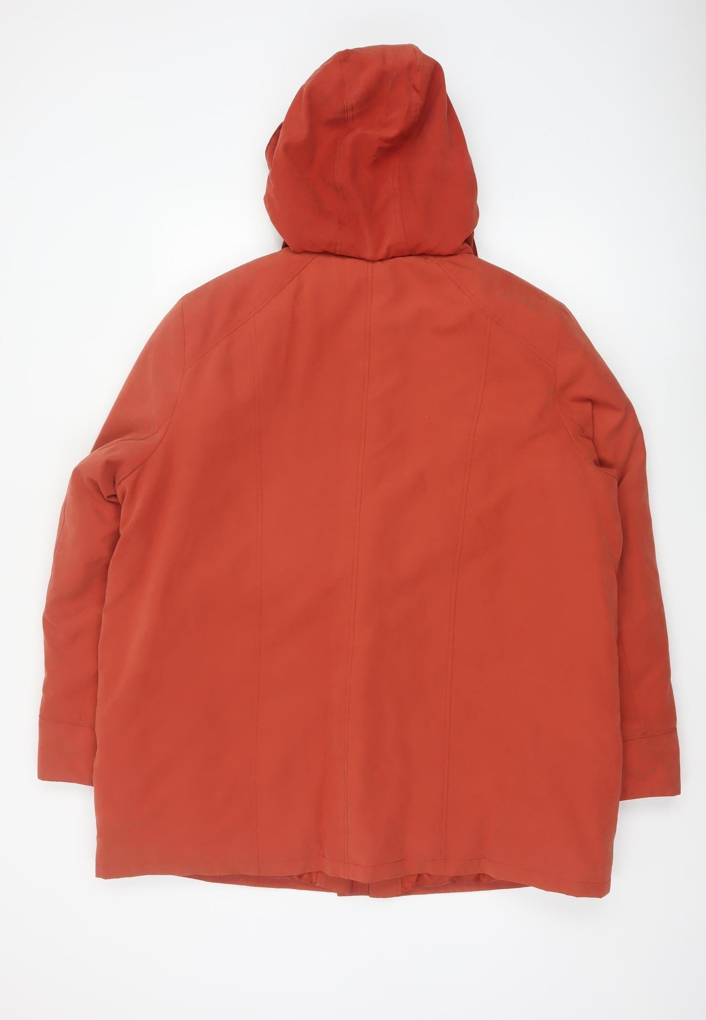 Cotswold Collections Women's Rust Hooded Mid-Length Coat Size 18 Polyester Blend