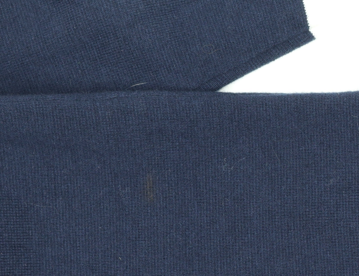Crew Clothing Women's Blue Knit Shift Dress Size 12 V-Neck 3/4 Sleeve