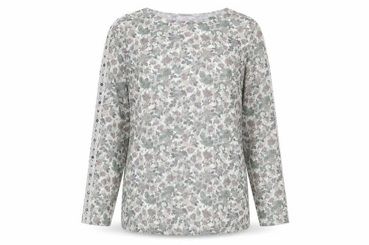 Next Women’s Multicoloured Floral Long Sleeve Mesh Blouse Size 12