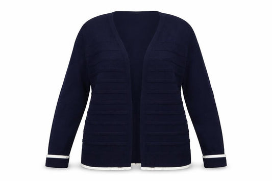 Bonmarché Women's Navy Long Sleeve Open Front Cardigan Size 12