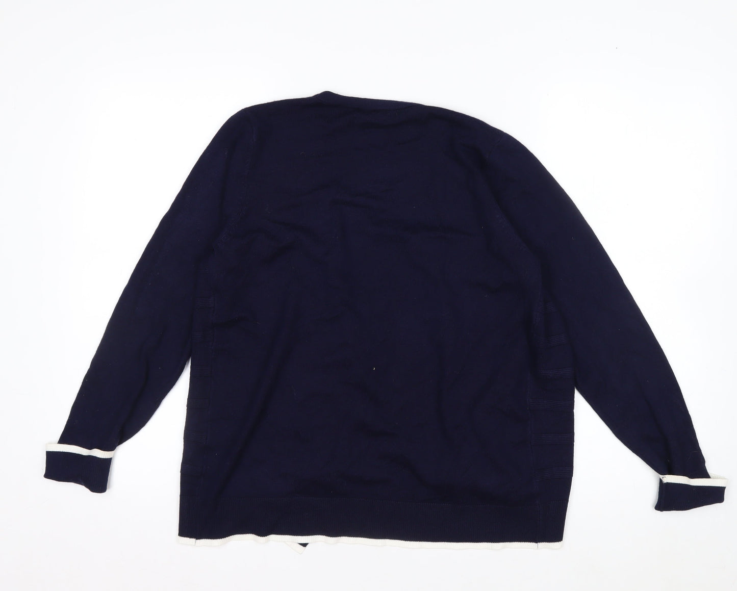 Bonmarché Women's Navy Long Sleeve Open Front Cardigan Size 12