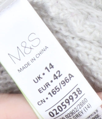 Marks and Spencer Women’s Grey Wool Blend Cardigan UK 14