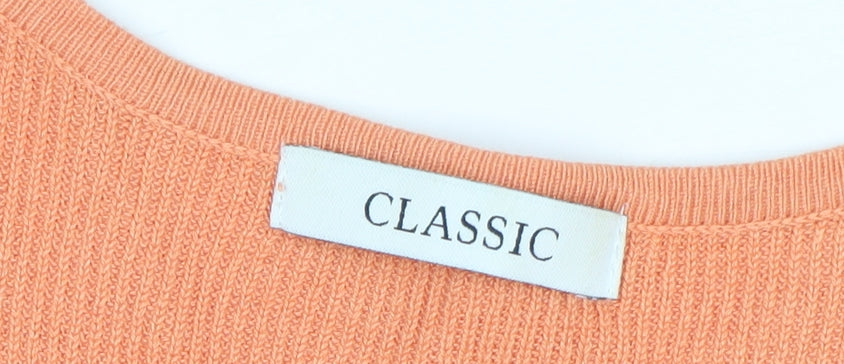 Marks and Spencer Women Orange Lace Front Cardigan Size 16