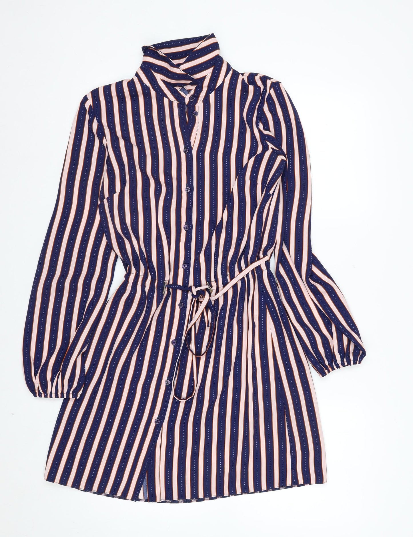 Miss Selfridge Women’s Multicoloured Striped Shirt Dress Size 8