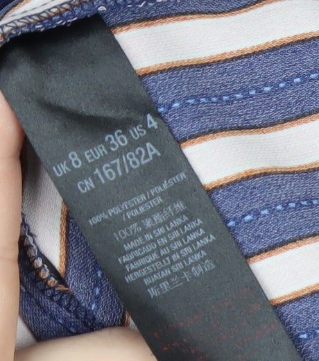 Miss Selfridge Women’s Multicoloured Striped Shirt Dress Size 8