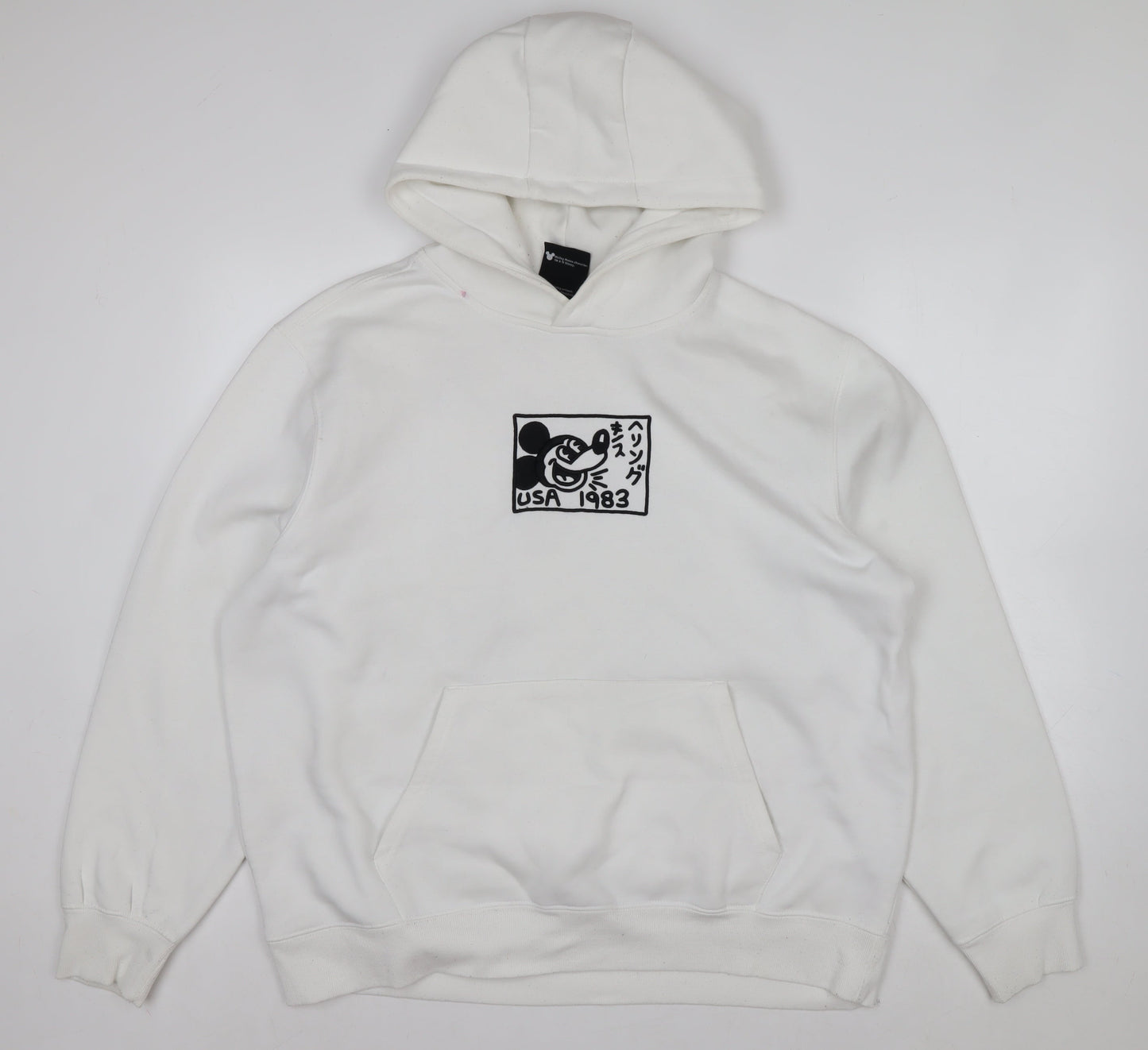 Disney x Keith Haring White Hoodie XL Women’s Pullover Sweatshirt