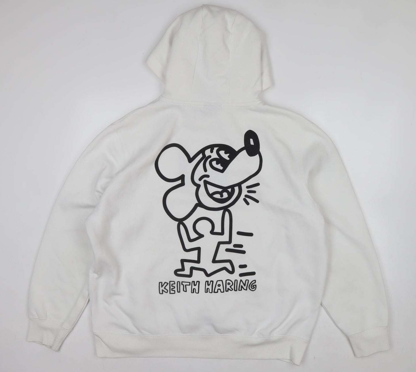 Disney x Keith Haring White Hoodie XL Women’s Pullover Sweatshirt