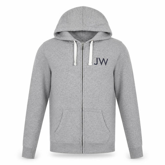 Jack Wills Men’s Grey Full Zip Hoodie XS Logo Fleece Sweatshirt