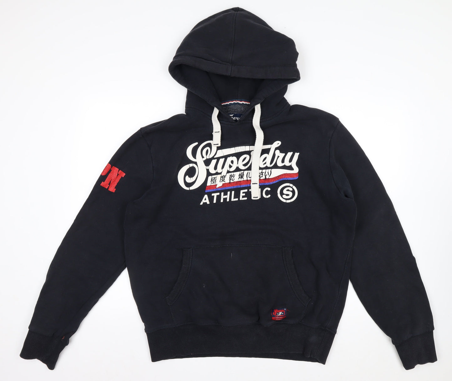 Superdry Men's Black Athletic Pullover Hoodie Size L
