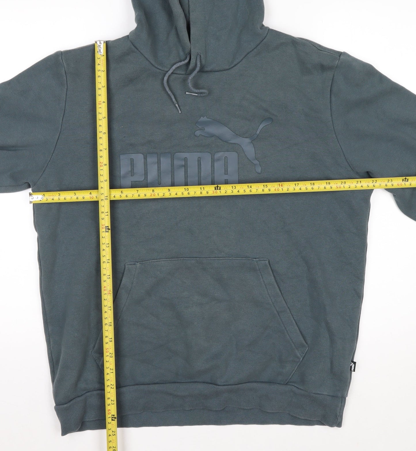 Puma Men's Green Pullover Hoodie M Hooded Logo Sweatshirt