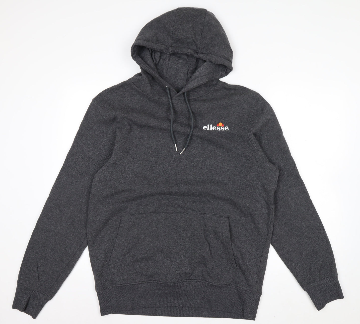 Ellesse Men's Grey Pullover Hoodie L Regular Fit Fleece Sweatshirt