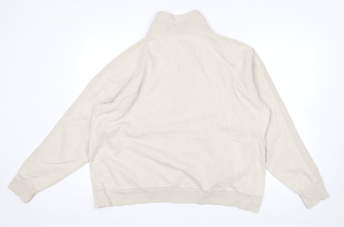 Marks and Spencer Womens Beige 1/2 Zip Pullover Sweatshirt Size 20