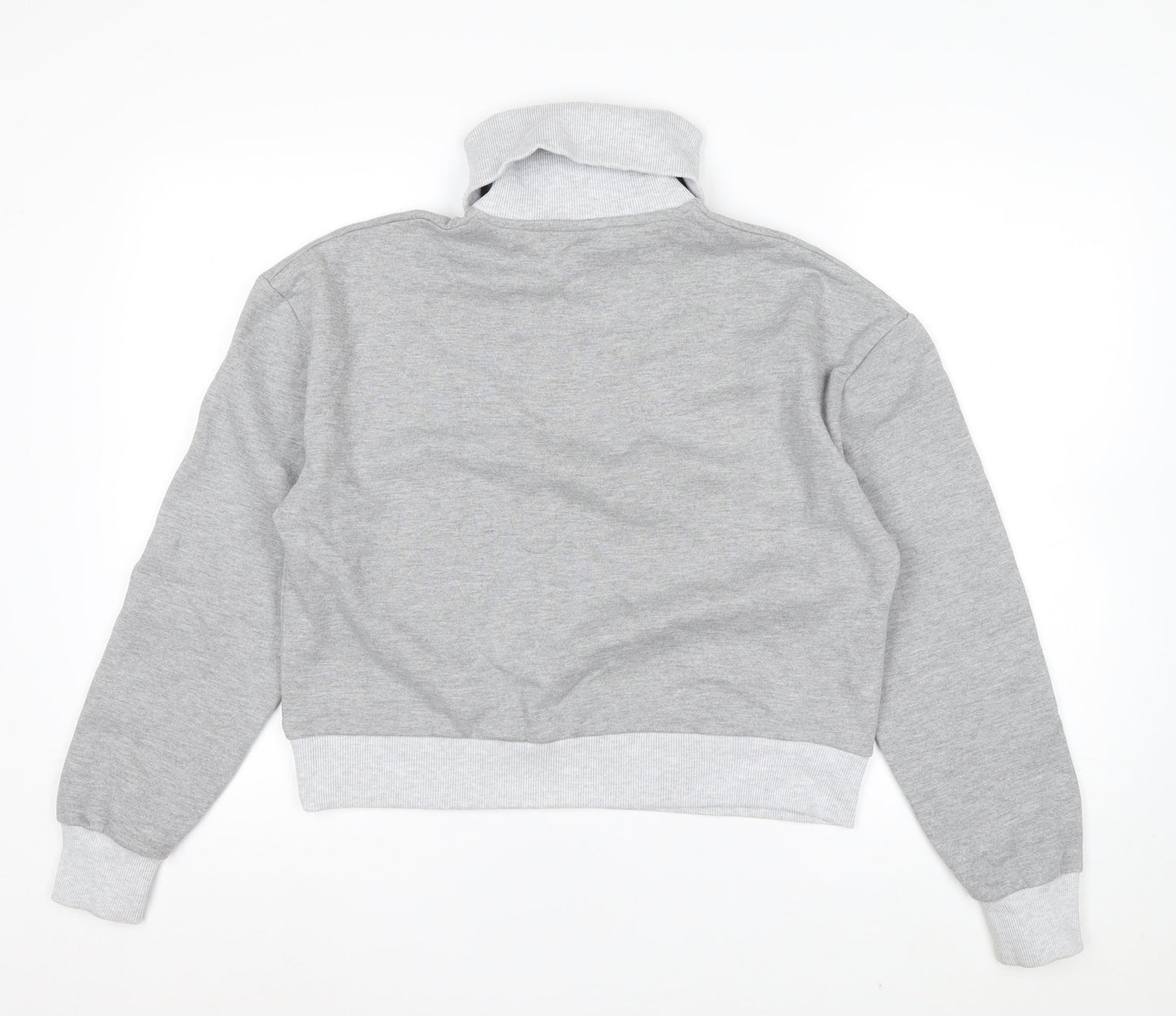 ASOS Design Women Grey XS 1/2 Zip Pullover Sweatshirt
