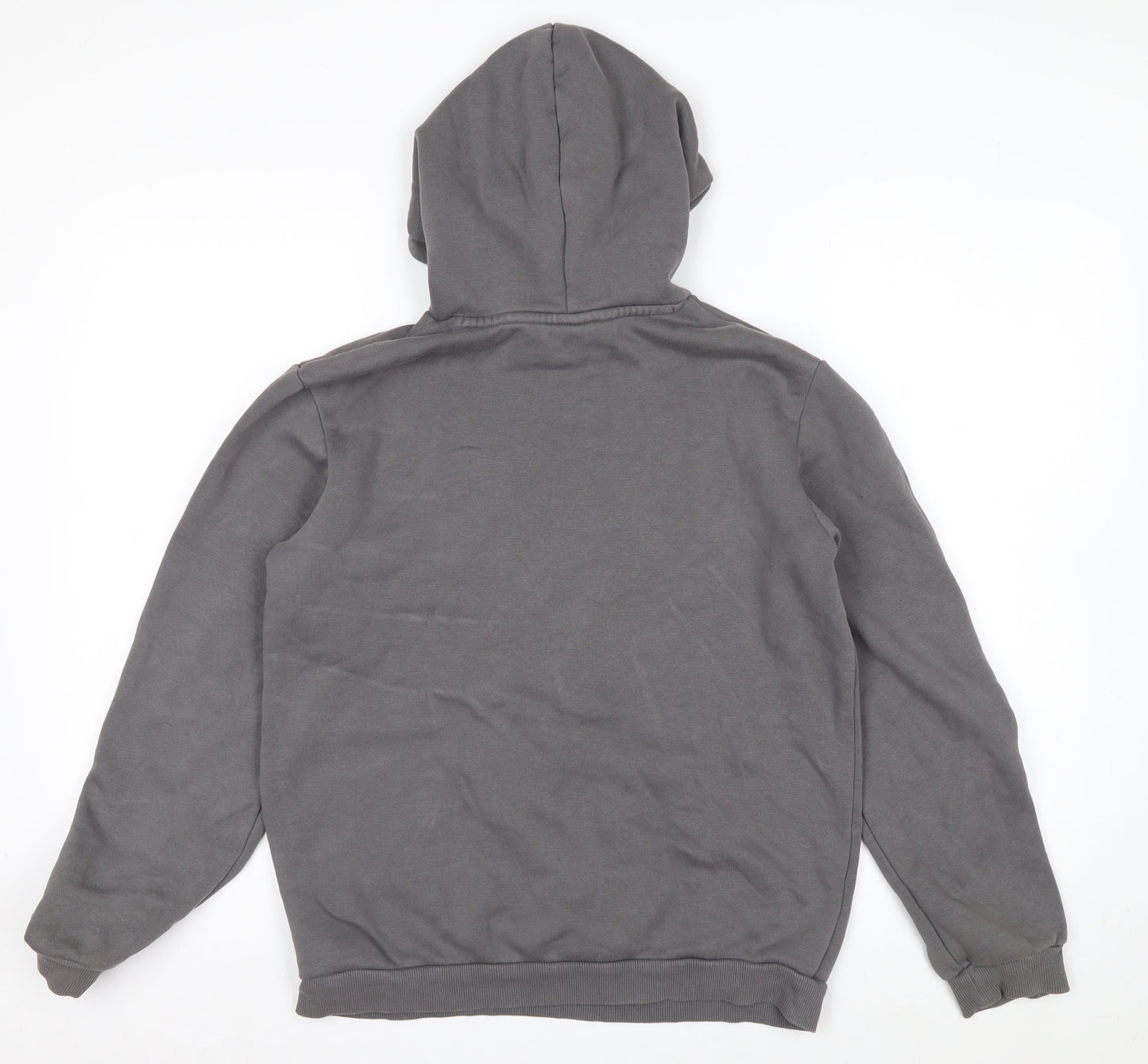 Puma Boys Grey Pullover Hoodie 15-16 Years Cotton Blend Logo Design