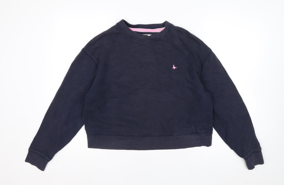 Jack Wills Women's Navy Blue Crew Neck Pullover Sweatshirt UK 12