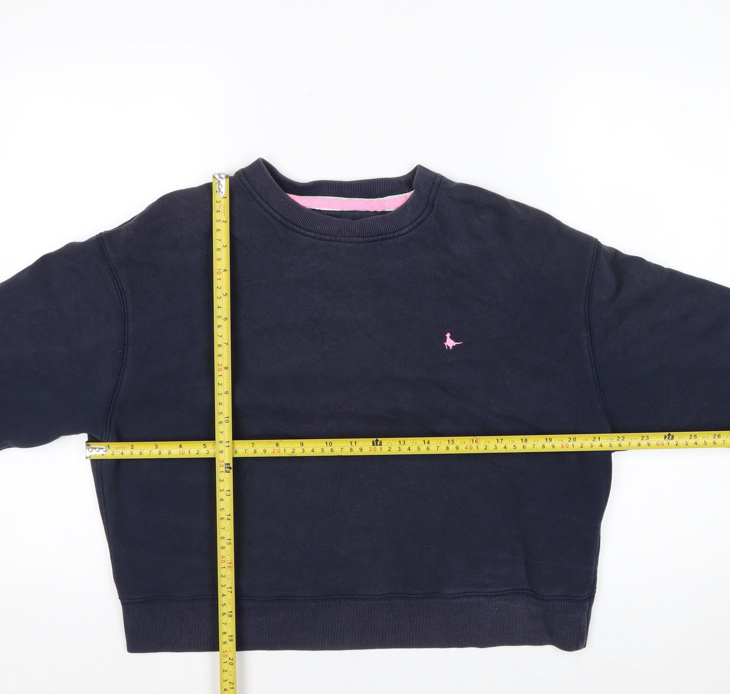 Jack Wills Women's Navy Blue Crew Neck Pullover Sweatshirt UK 12