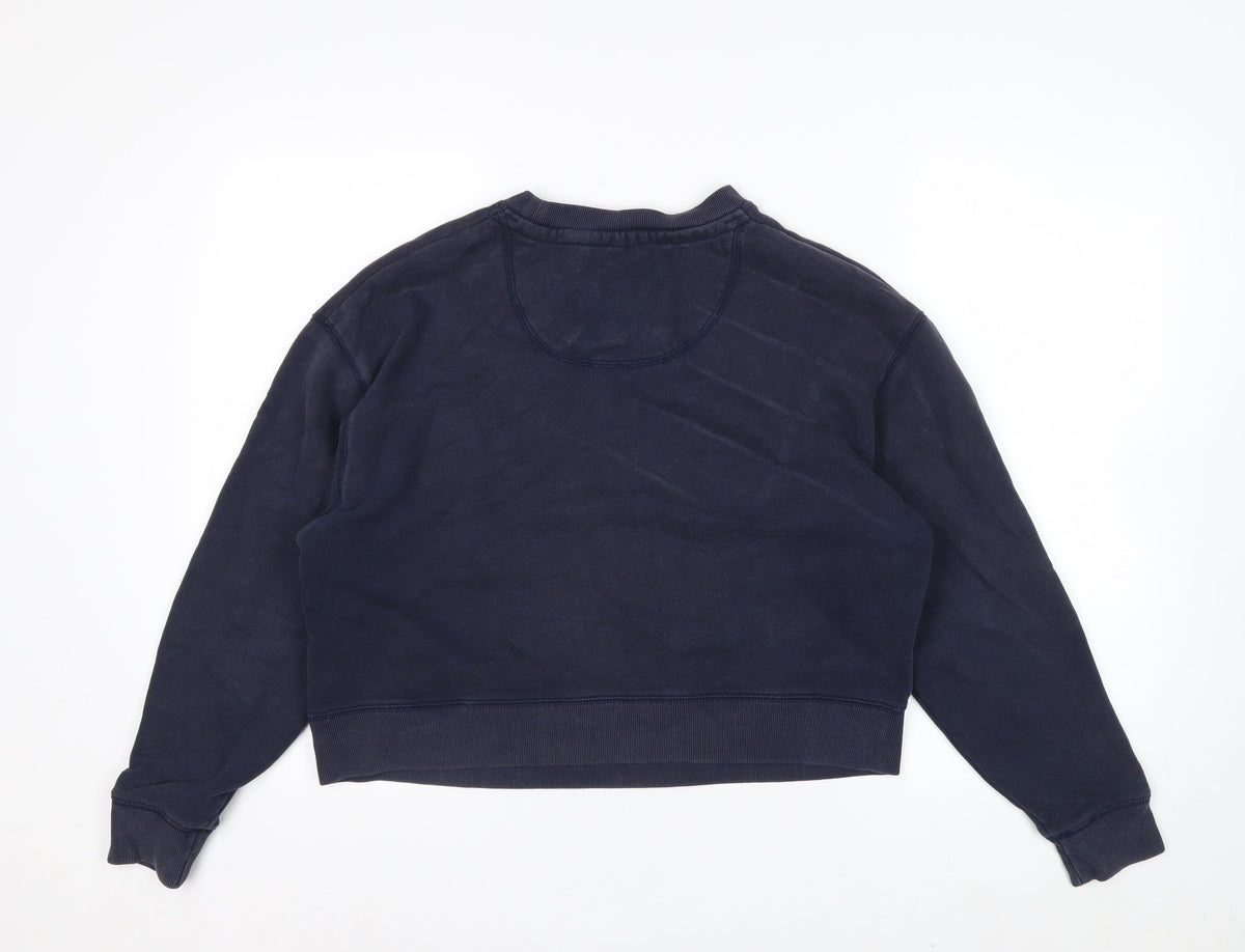 Jack Wills Women's Navy Blue Crew Neck Pullover Sweatshirt UK 12