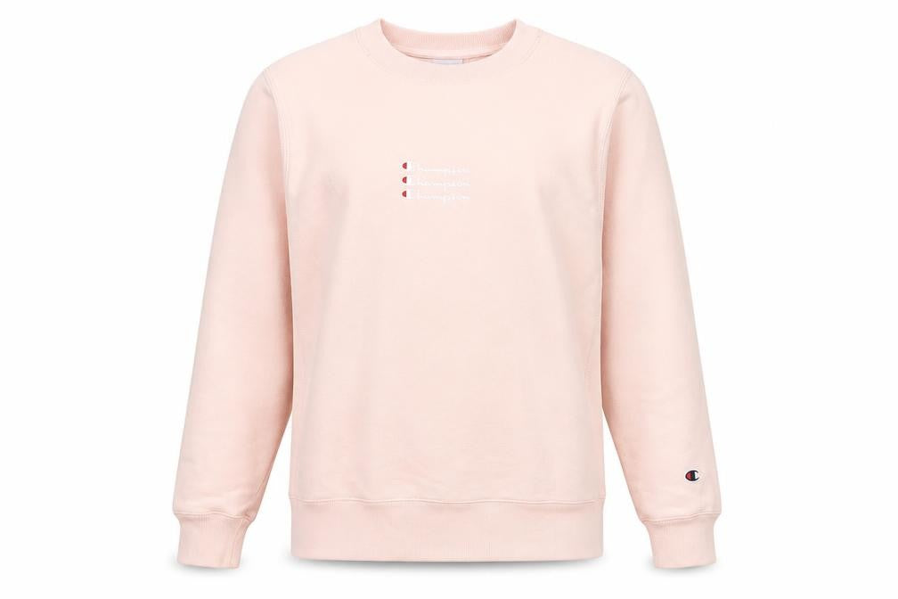 Champion Women's Pink Small Crew Neck Pullover Sweatshirt