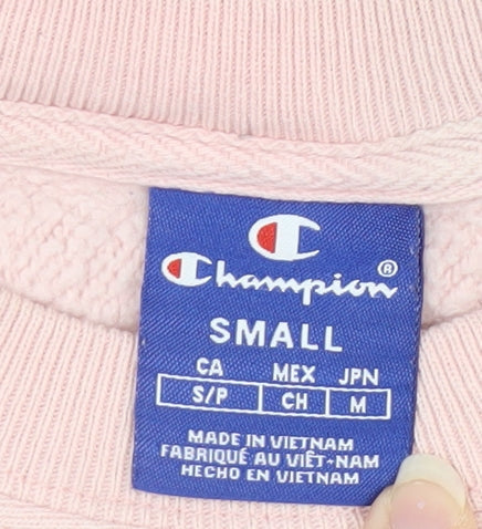Champion Women's Pink Small Crew Neck Pullover Sweatshirt