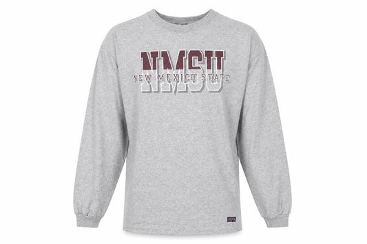 JanSport Mens Grey NMSU Long Sleeve Cotton Top Size M