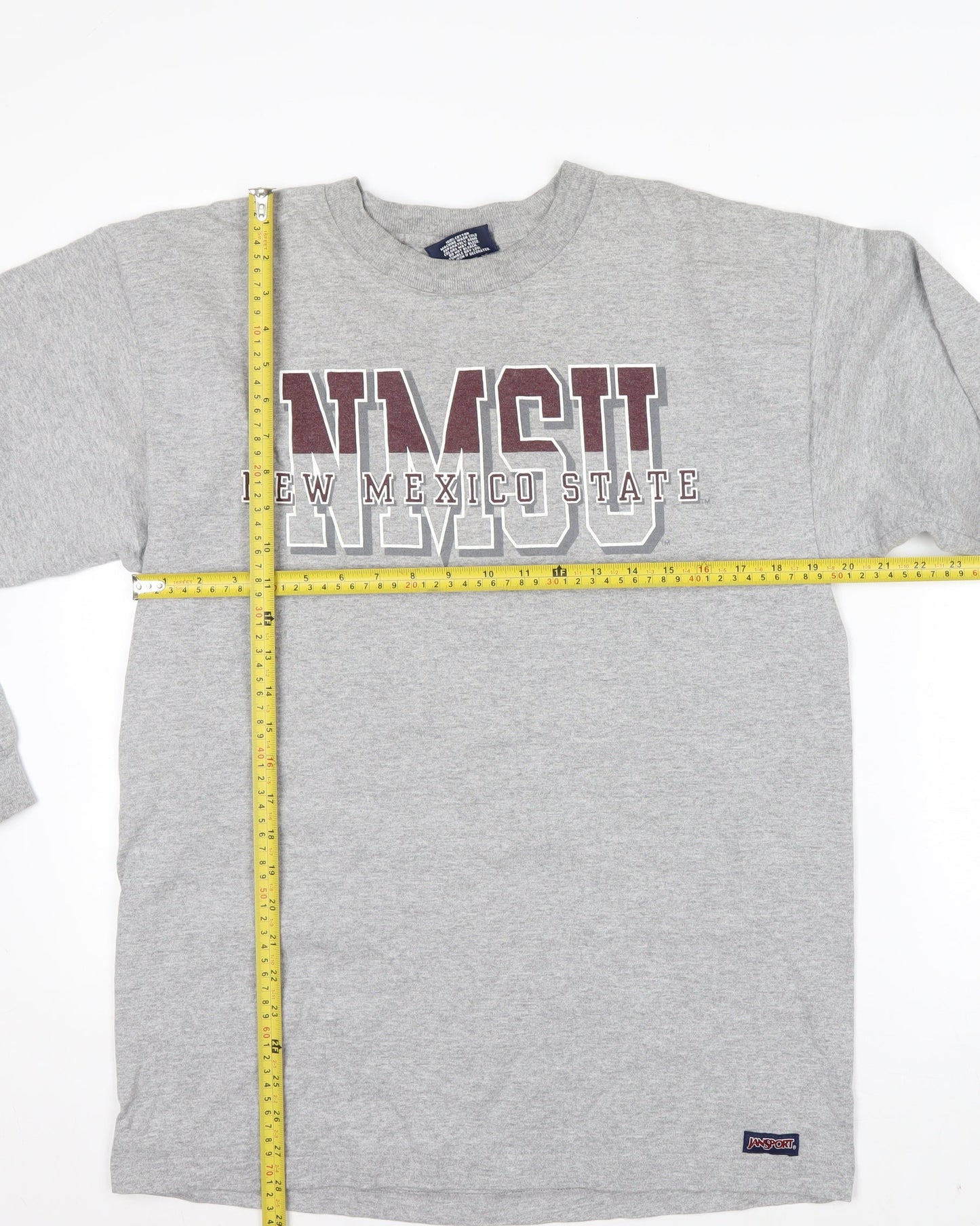 JanSport Mens Grey NMSU Long Sleeve Cotton Top Size M