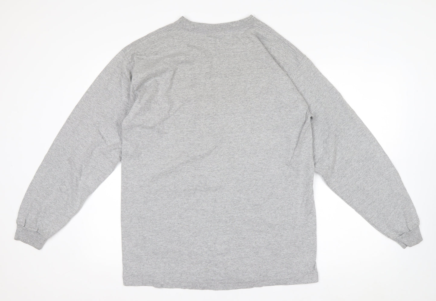 JanSport Mens Grey NMSU Long Sleeve Cotton Top Size M