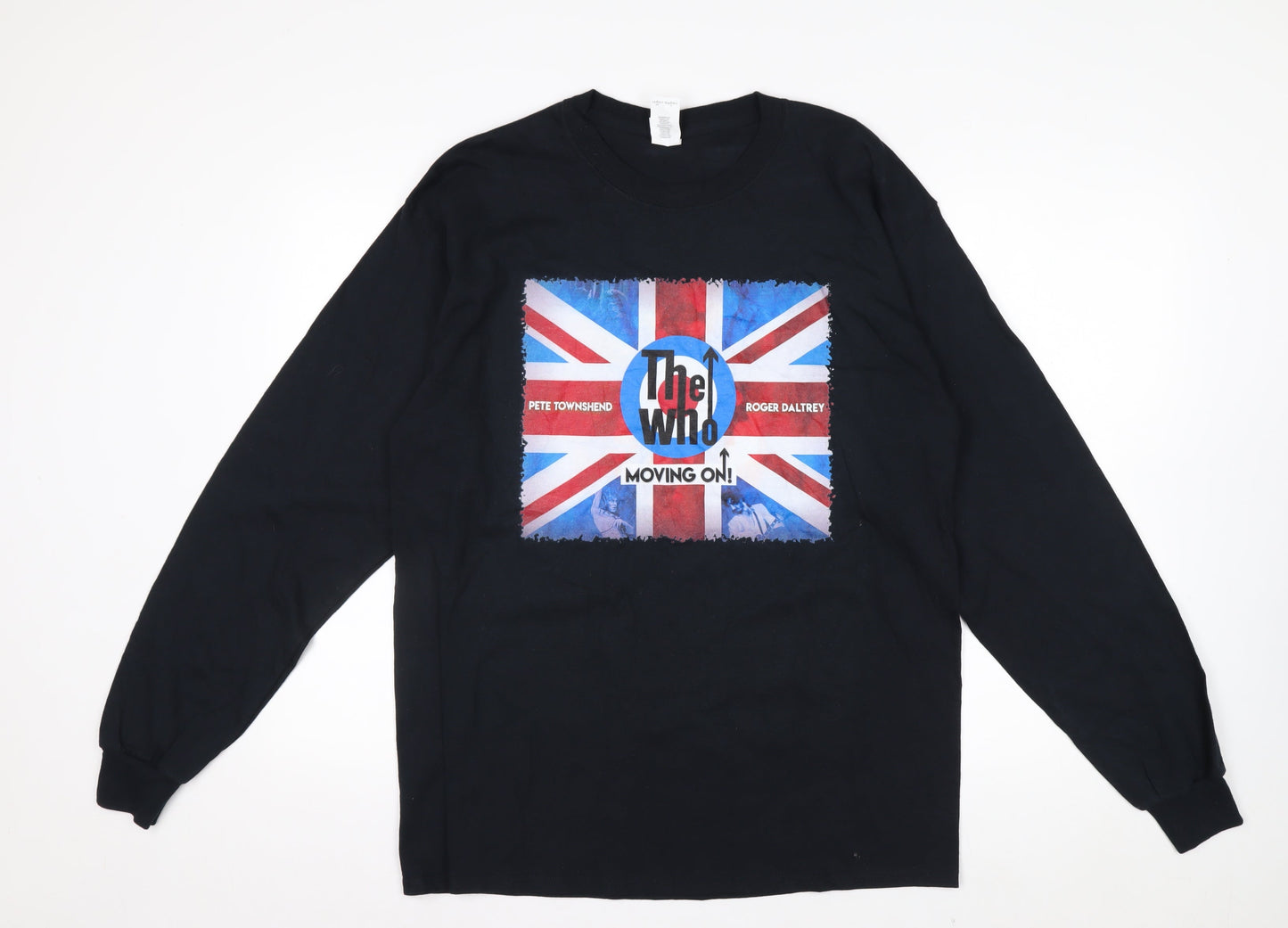 Gildan Men's Black Large The Who Moving On Tour 2019 Long Sleeve T-Shirt