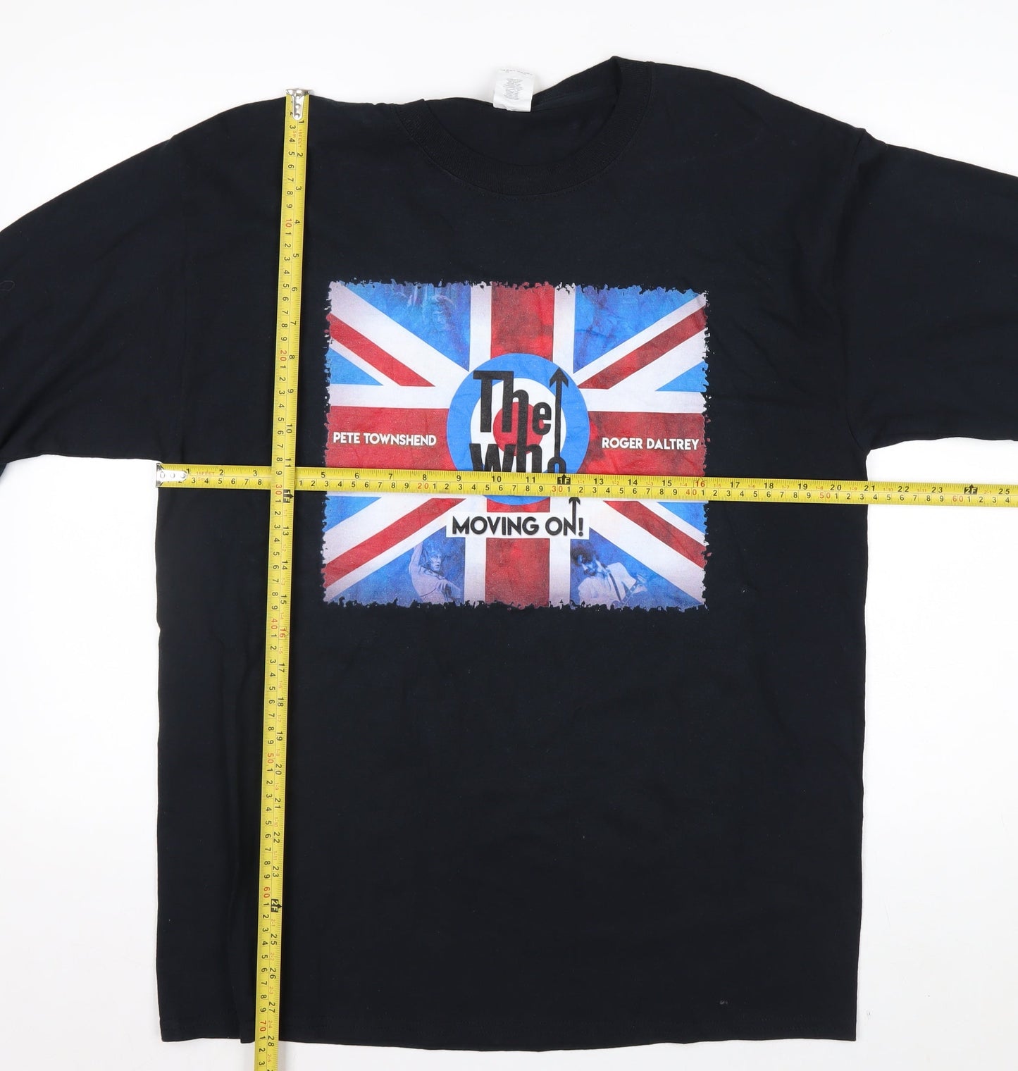 Gildan Men's Black Large The Who Moving On Tour 2019 Long Sleeve T-Shirt