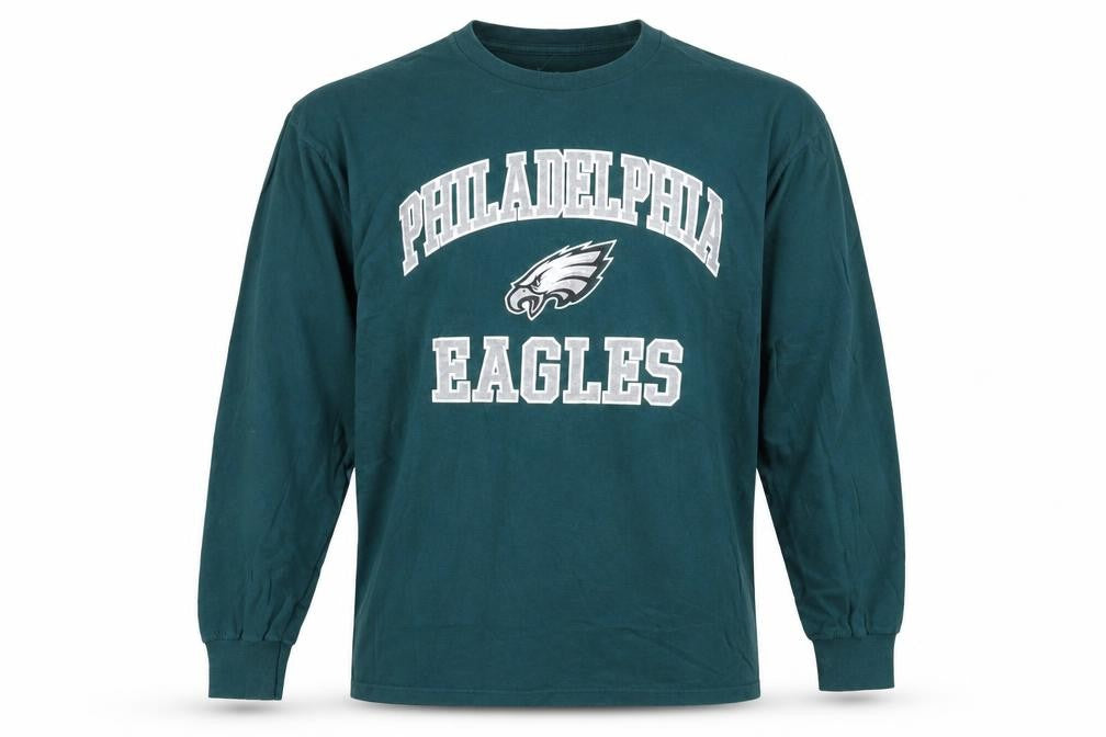 Majestic Men’s Green Philadelphia Eagles Long Sleeve Shirt L